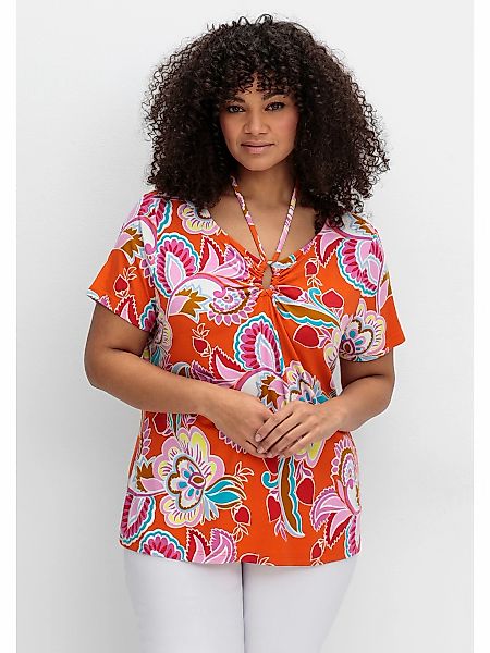 sheego by Joe Browns T-Shirt "Große Größen", mit Neckholder-Bindeband günstig online kaufen