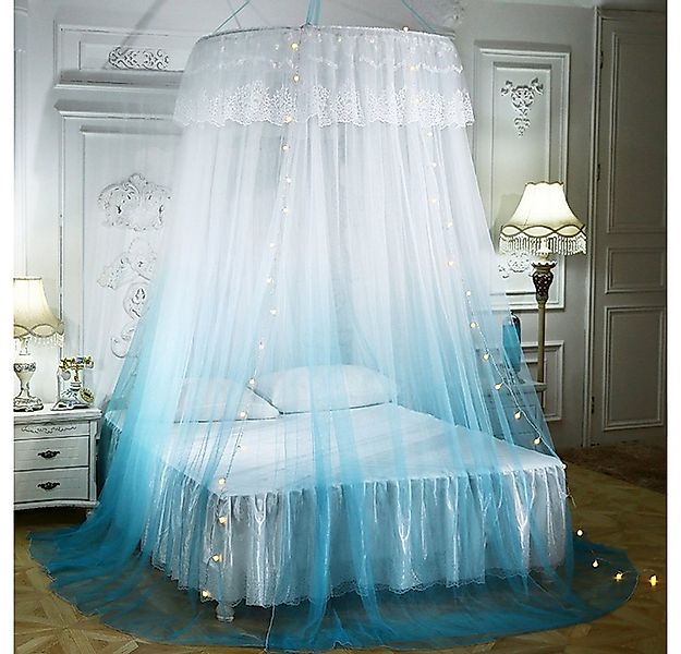 Rosnek Moskitonetz Farbverlauf, mit Haken, Deckenmontiertes, für Prinzessin günstig online kaufen