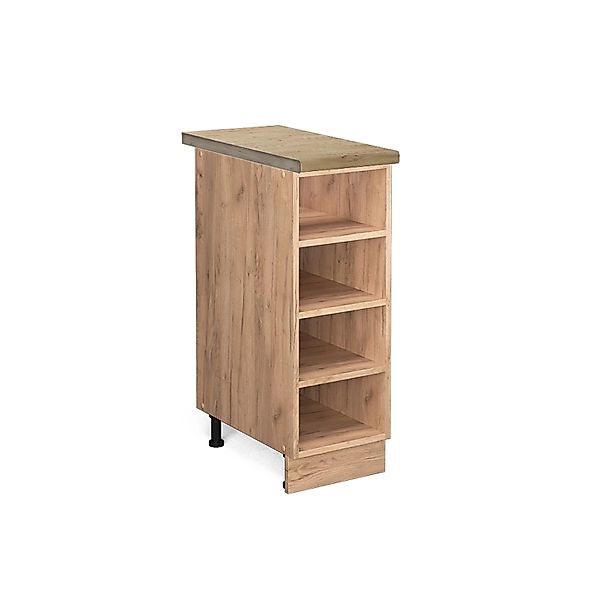 Vicco Küchenregal Fame-Line Offener Küchenschrank Goldkraft Eiche 30 cm AP günstig online kaufen