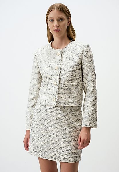 Jimmy Key Minirock Fransiger Saum Tweed günstig online kaufen