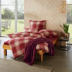 REDBEST Bettwäsche Bettwäsche, Biber, Karo günstig online kaufen