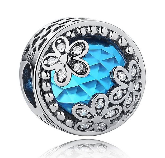 PANDACHARMS Bead Mondblumen Blau Charm für Charm Armband, 925er Silber, Zir günstig online kaufen