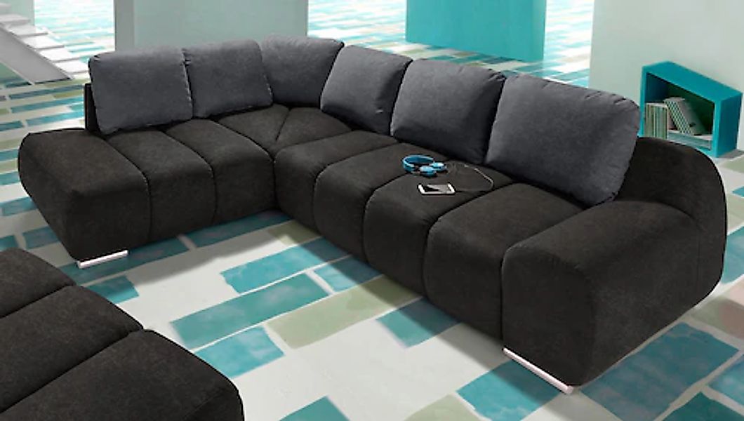 Home affaire Ecksofa »Bono L-Form« mit Ottomane, wahlweise mit Bettfunktion günstig online kaufen