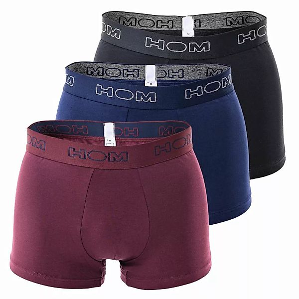 HOM Herren Boxer Shorts, 3er Pack - HOM Boxerlines #2, Baumwolle Schwarz/Bl günstig online kaufen