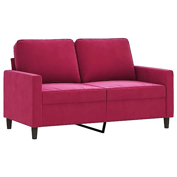 vidaXL 2-Sitzer-Sofa Weinrot 120 cm Samt 359193 günstig online kaufen