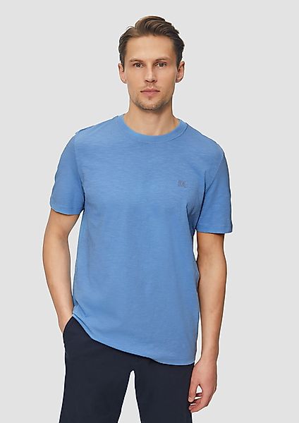 s.Oliver Kurzarmshirt T-Shirt mit Flammgarnstruktur und günstig online kaufen