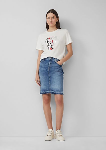 s.Oliver Minirock Kurzer Jeansrock mit offenem günstig online kaufen