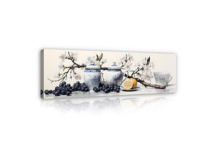 Wallarena Leinwandbild Küche Obst Gemalt Kunst Esszimmer Wandbild XXL Leinw günstig online kaufen