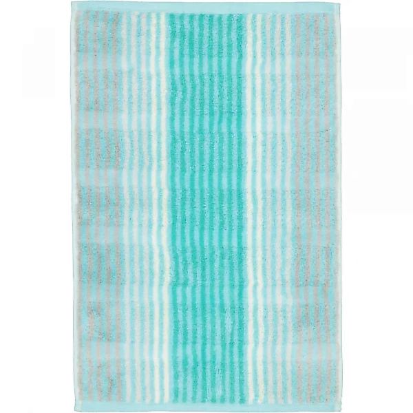 Cawö Handtücher Noblesse Cashmere Streifen 1056 mint - 14 Handtücher blau G günstig online kaufen