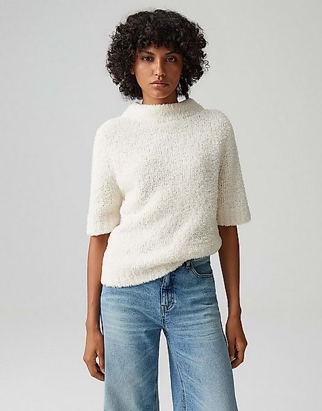 OPUS Kurzarmpullover PUNES Slim Fit mit Bouclégarn schmale Passform, weiche günstig online kaufen