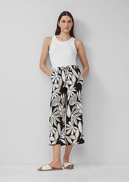 s.Oliver 3/4-Hose Strukturierte Culotte aus Viskosemix mit Elastikbund günstig online kaufen