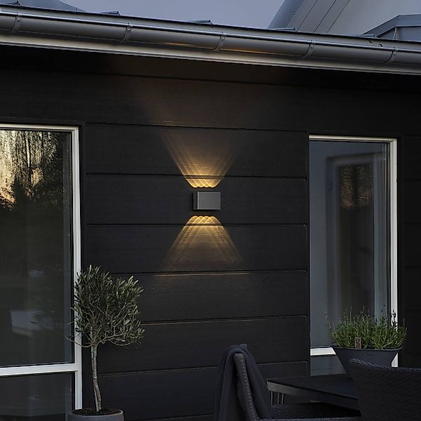 Gnosjö Konstsmide AL LED-Wandleuchte Chieri 4x2 anthrazit 7865-370 - 7865-3 günstig online kaufen