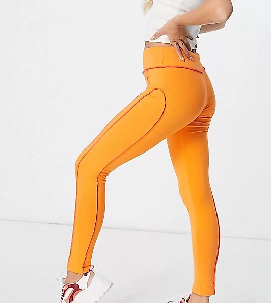 ASYOU – Leggings mit Nahtdetail in Orange, Kombiteil günstig online kaufen