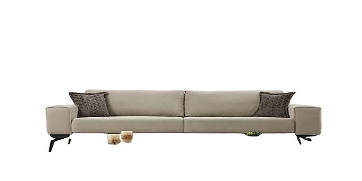 Xlmoebel 3-Sitzer Stoffsofa mit drei Sitzen in Beige, modernes Polstersofa, günstig online kaufen