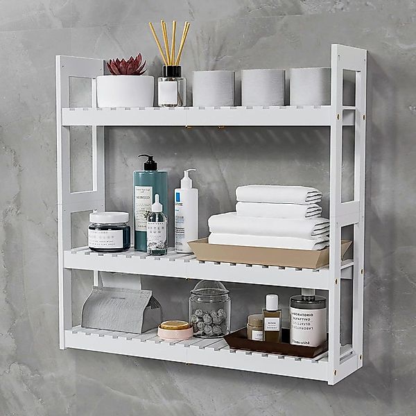 NUODWELL Badregal Badezimmer Regal Badmöbel Bambus günstig online kaufen