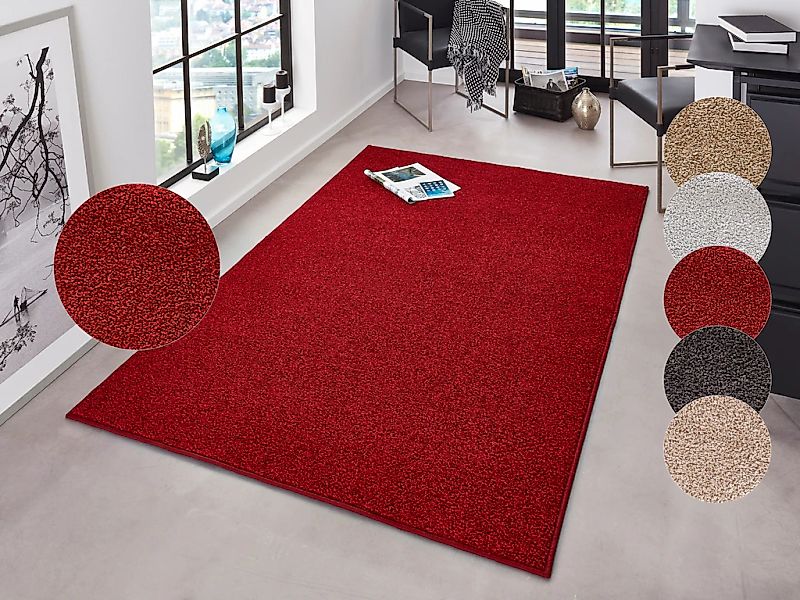 HANSE Home Teppich "Pure 100 Kurzflor" rechteckig 13 mm Höhe Kurzflor, uni, günstig online kaufen