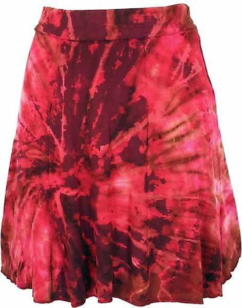 Guru-Shop Minirock Batik Hippie Minirock, Boho Sommerrock - pink/rot altern günstig online kaufen