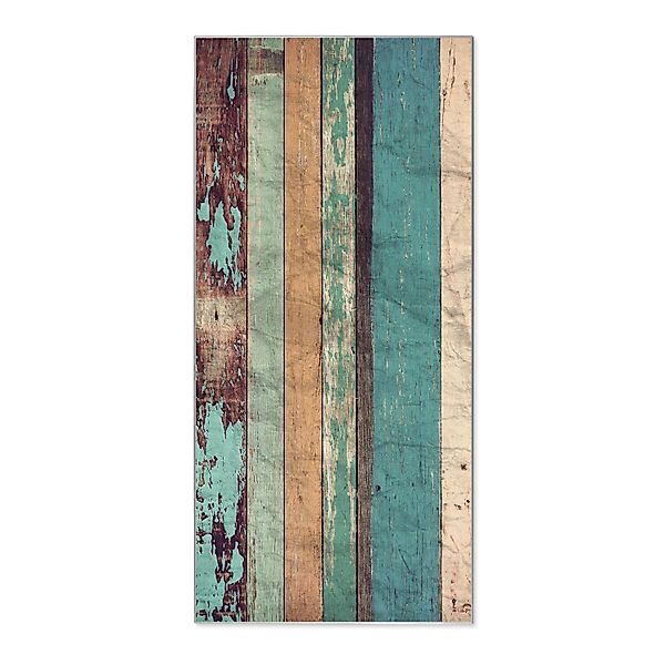 banjado Wandtafel Stahl Bunte Bretterwand, (inkl. günstig online kaufen
