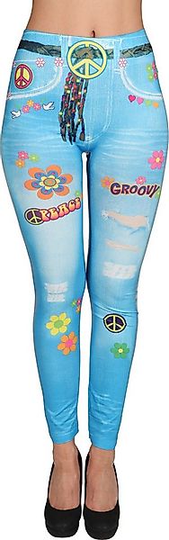 Orlob Leggings Hippie Leggings Flower Power 70er Sexy Eng Peace Karneval Ha günstig online kaufen