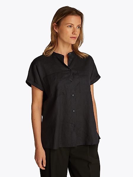 Tommy Hilfiger Kurzarmbluse ESS LINEN COLLARLESS günstig online kaufen