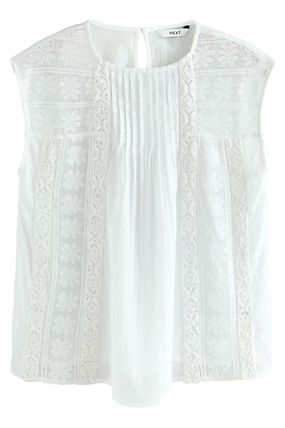 Next Blusentop Ärmellose Bluse mit Biesen, günstig online kaufen