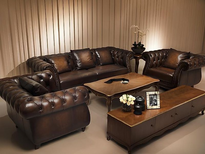 Xlmoebel Sofa Sofa-Garnitur im Antik-Stil Chesterfield Polsterung 3-Sitzer günstig online kaufen