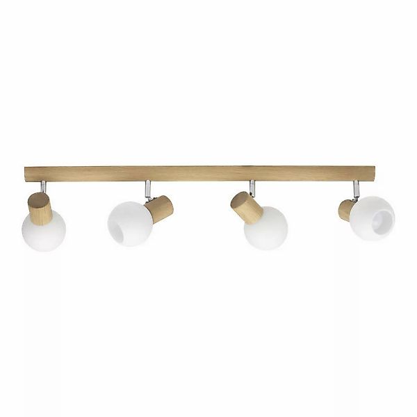 Spot-Light Deckenleuchte 2231474 natur weiß Eiche Glas B/H/T: ca. 74x18x5 c günstig online kaufen