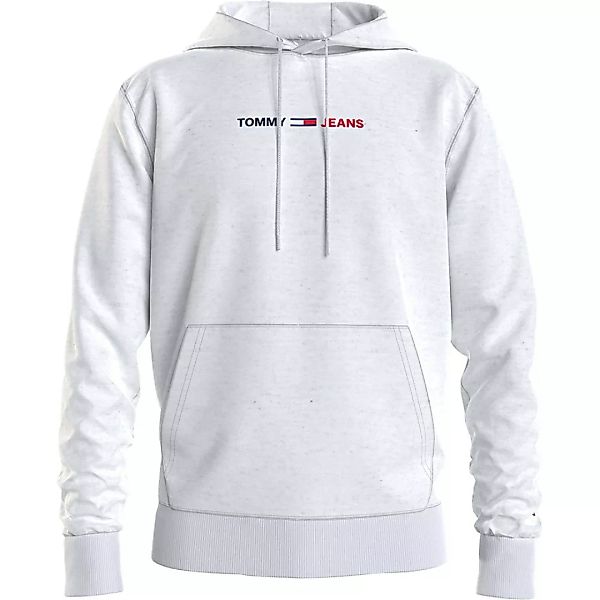 Tommy Jeans Straight Logo Kapuzenpullover M White Heather günstig online kaufen
