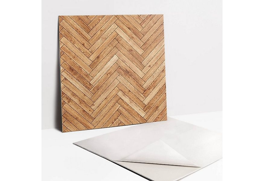 Tulup Wandtattoo Selbstklebende Fliesen Holzparkett 30x30cm Vinylfliesen 9 günstig online kaufen