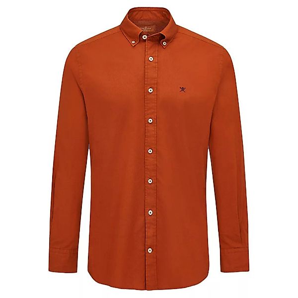Hackett Garment Dyed Oxford Langarm Hemd 2XL Rust günstig online kaufen