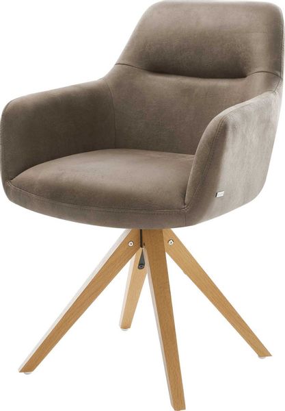 DELIFE Polsterstuhl Pejo-Flex, Holzgestell kantig Natur günstig online kaufen