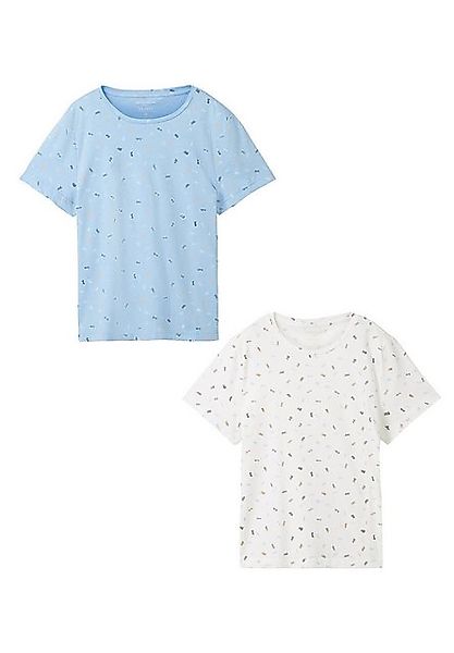 TOM TAILOR T-Shirt 2er-Set Rundhals Kurzarm mit Print (2-tlg) T-Shirt mit P günstig online kaufen