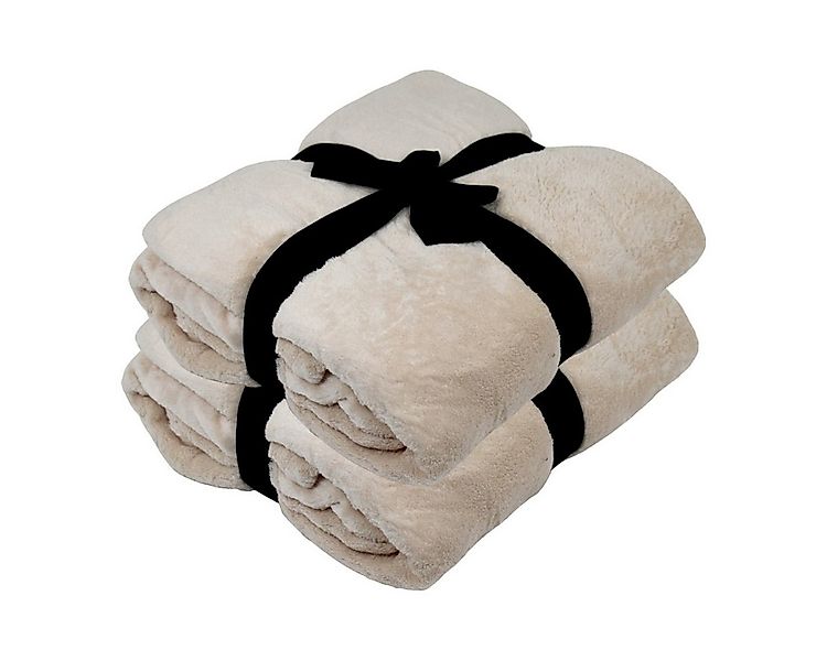 Wohndecke 2er Set Kuscheldecke 150x200 cm Fleecedecke Picknickdecke Decke w günstig online kaufen