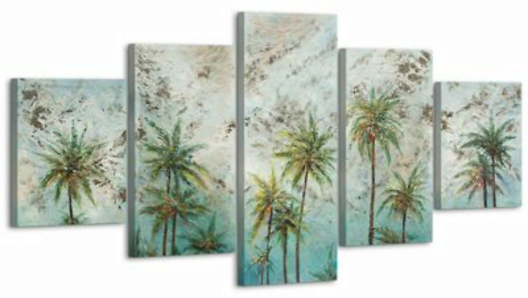 YS-Art™ "Gemälde Acryl ""Exotisch"" handgemalt auf Leinwand 160x80 cm" grün günstig online kaufen