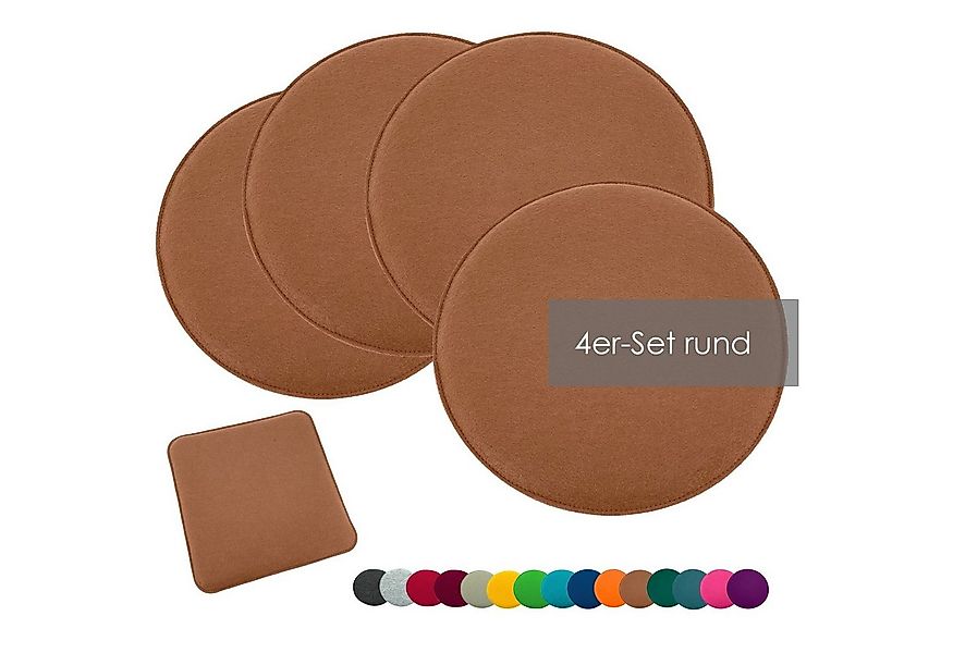 heimtexland Sitzkissen Filz Sitzauflage Stuhlkissen Bankkissen abwaschbar, günstig online kaufen