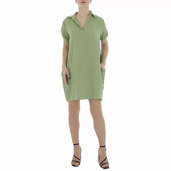 Ital-Design Tunikakleid Damen Freizeit (86164432) Kreppoptik/gesmokt Kleid günstig online kaufen