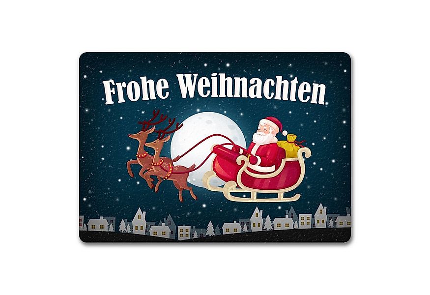 speecheese Fußmatte Frohe Weihnachten Fußmatte randlos mit Weihnachtsmann M günstig online kaufen