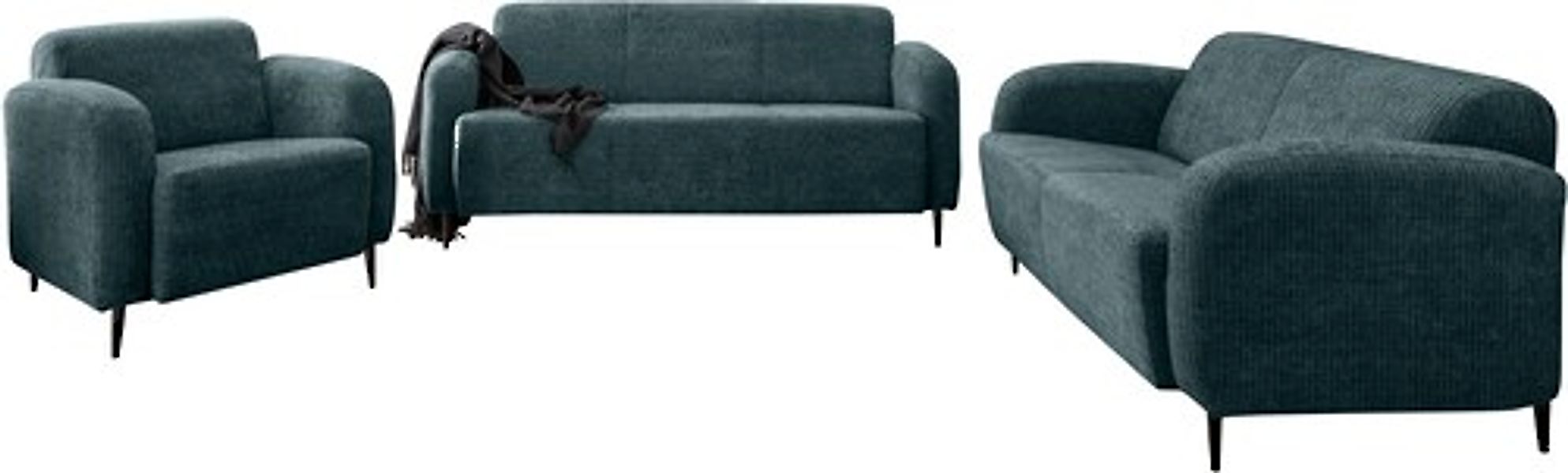INOSIGN Polstergarnitur »Marone«, (Set, 3 tlg., 3-Sitzer, 2-Sitzer, Sessel) günstig online kaufen