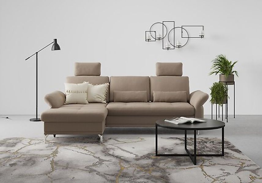 Home affaire Ecksofa »Palm Beach L-Form« Federkern, mit Sitztiefenverstellu günstig online kaufen