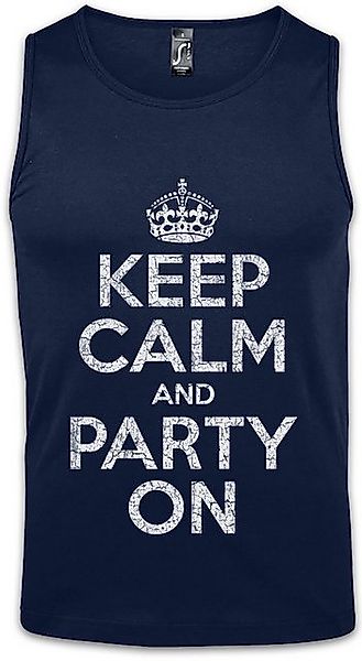 Urban Backwoods Tanktop Keep Calm And Party On Ärmelloses T-Shirt Disko Dis günstig online kaufen