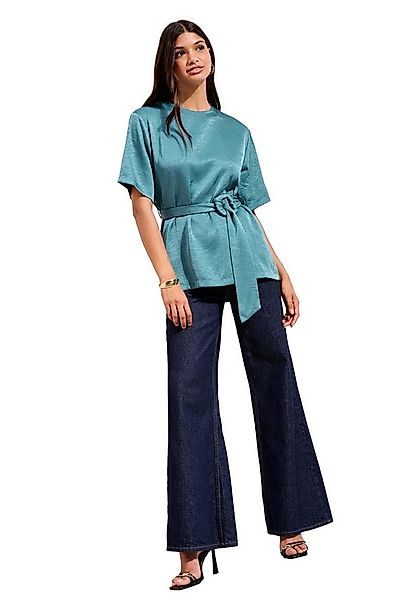 Friends Like These Satinbluse Friends Like These Kurzarm-Bluse aus Satin (1 günstig online kaufen