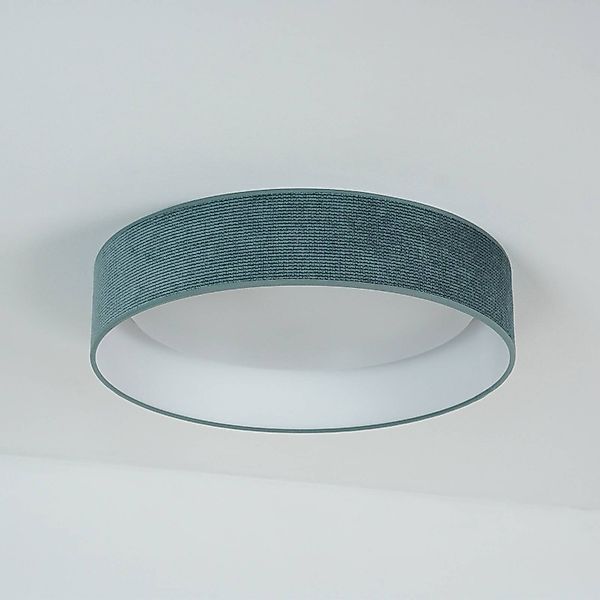 LED-Deckenleuchte Plafond, mintgrün, Stoff, Ø 45 cm, 3-step günstig online kaufen