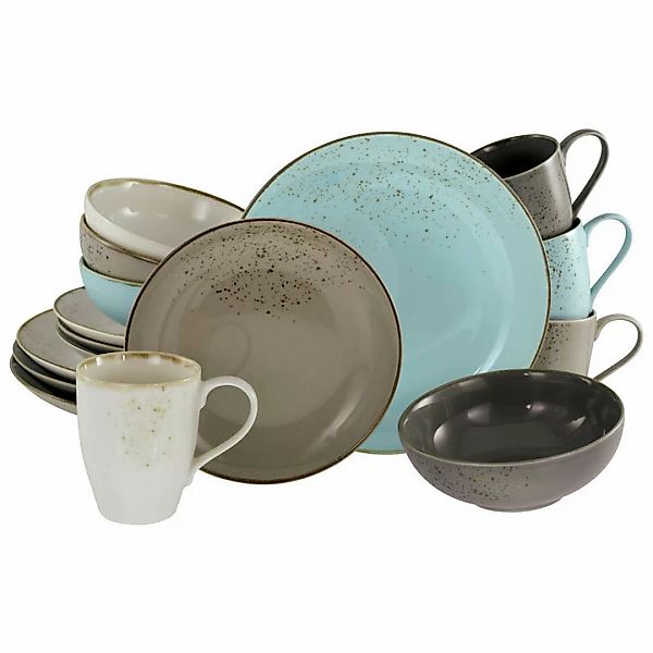 CreaTable Kombiservice »Geschirr-Set NATURE COLLECTION Scandic«, (Set, 16 t günstig online kaufen