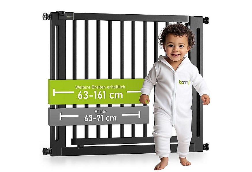 BOMI Türschutzgitter Treppenschutzgitter ohne Bohren, Babygitter aus Holz, günstig online kaufen
