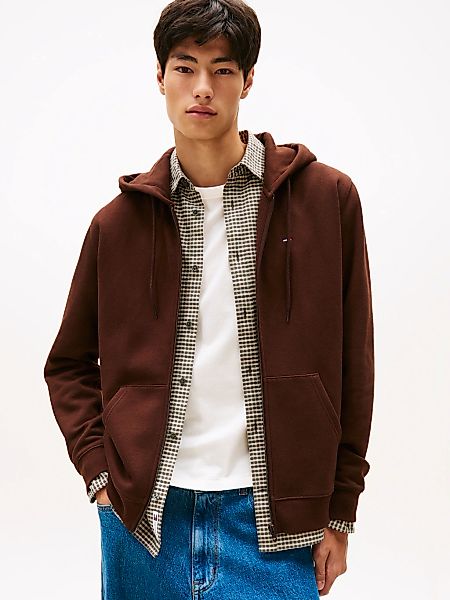 Tommy Jeans Sweatshirt "TJM REG S FLAG ZIP FLEECE THRU" mit bestickten Mark günstig online kaufen