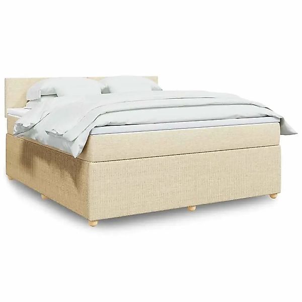 vidaXL Boxspringbett mit Matratze Creme 180x200 cm Stoff 3289833 günstig online kaufen