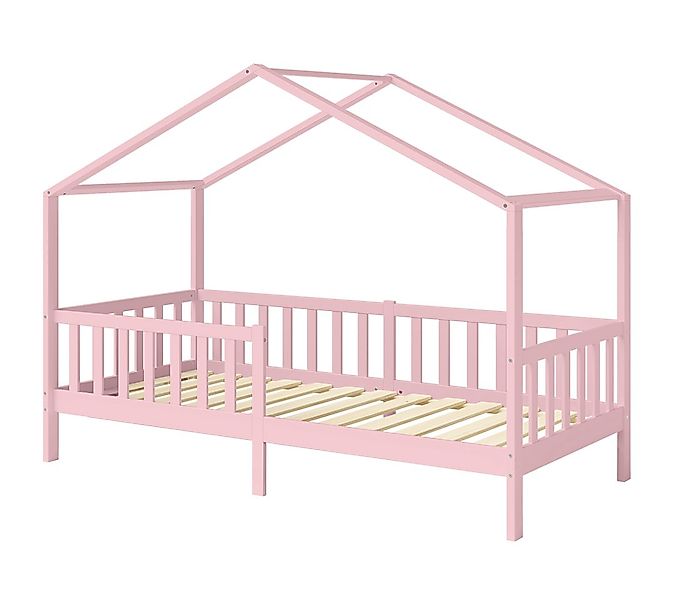 Bellabino Kinderbett Bia mit Rausfallschutz & Lattenrost (rosa, optional mi günstig online kaufen