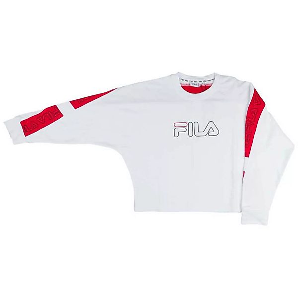 Fila Laura Crew Sweatshirt M Bright White / True Red günstig online kaufen