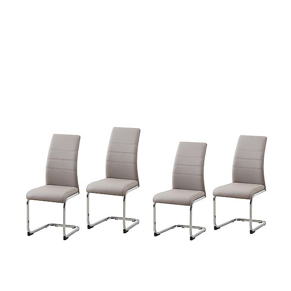 HTI-Line Freischwinger Schwingstuhl 4er Set PU günstig online kaufen