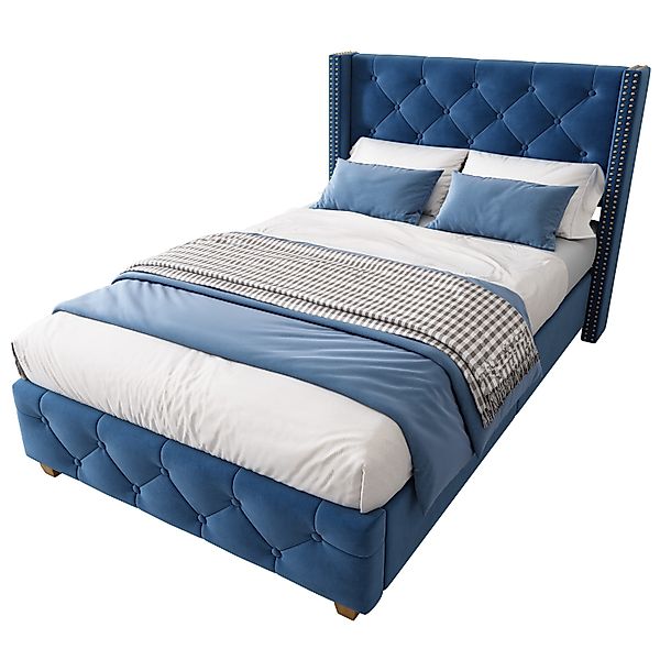 Flieks Polsterbett, Massivholz Einzelbett 90x200cm mit günstig online kaufen